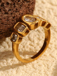 Cascade Crystal Statement Ring