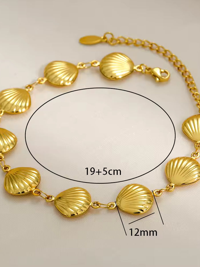 Gold Seashell Chain Anklet