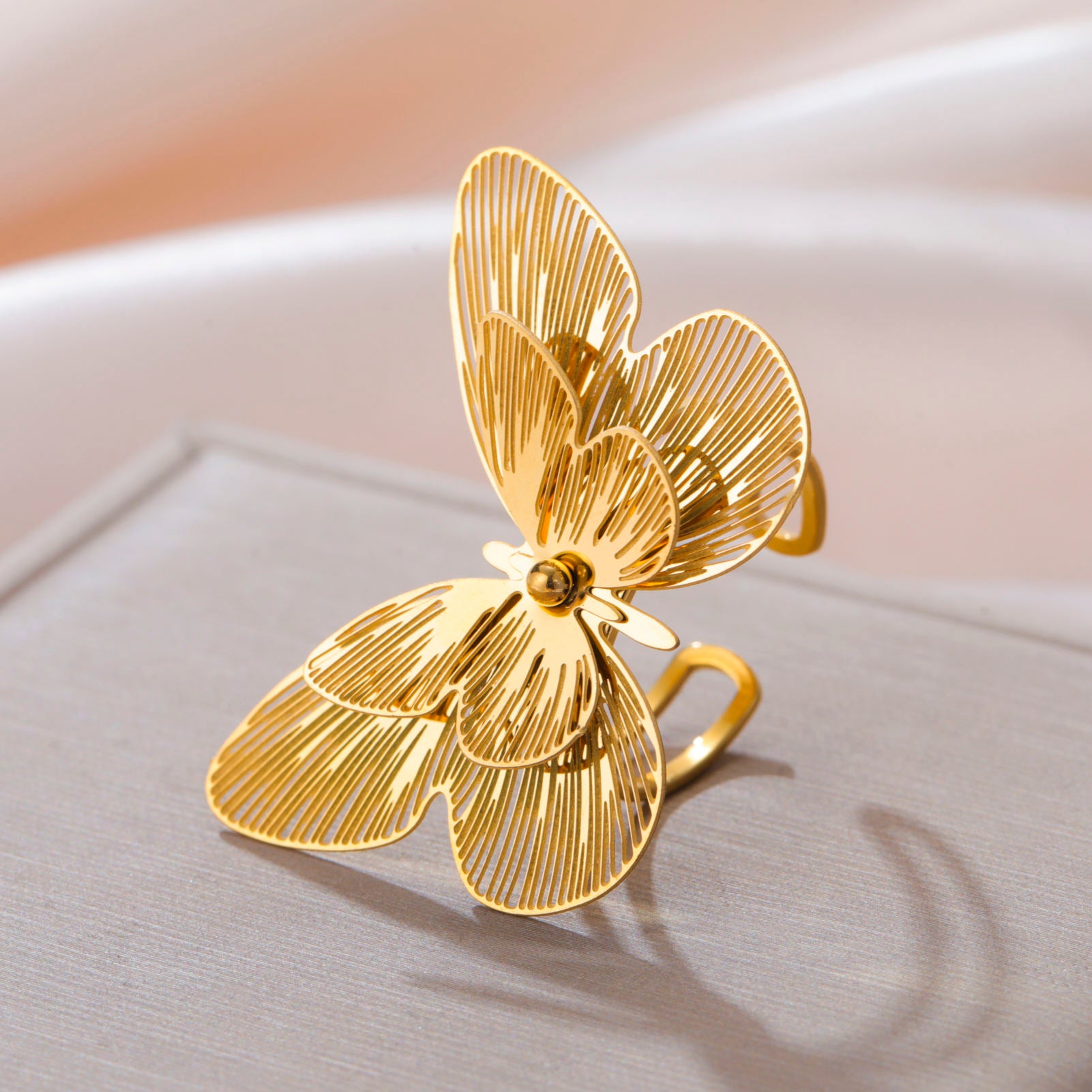 Gold Butterfly Ring