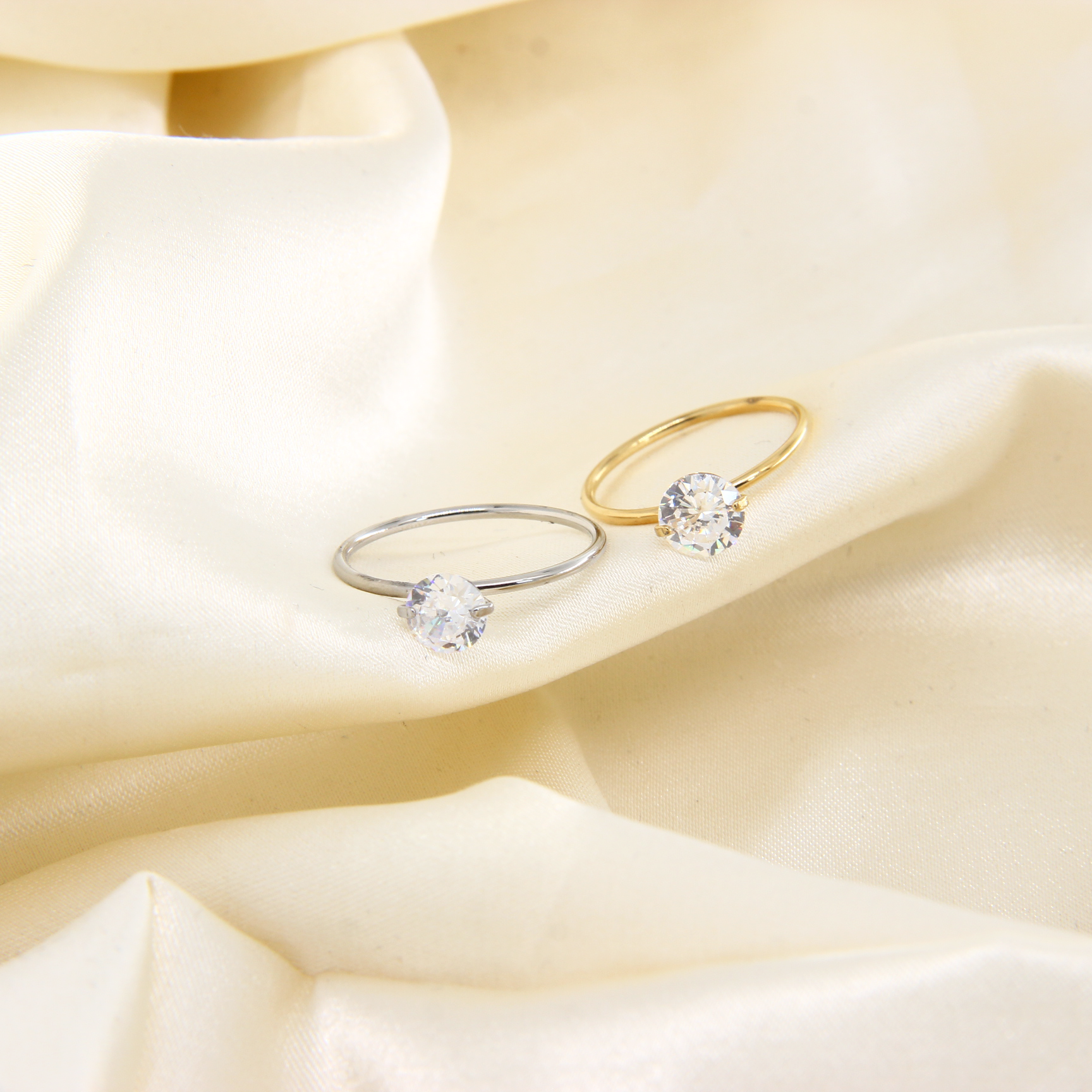 Solitaire Crystal Ring