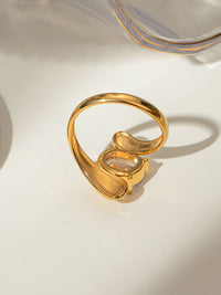 Crystal Solitaire Open Ring