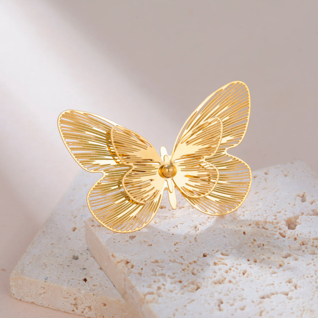 Gold Butterfly Ring