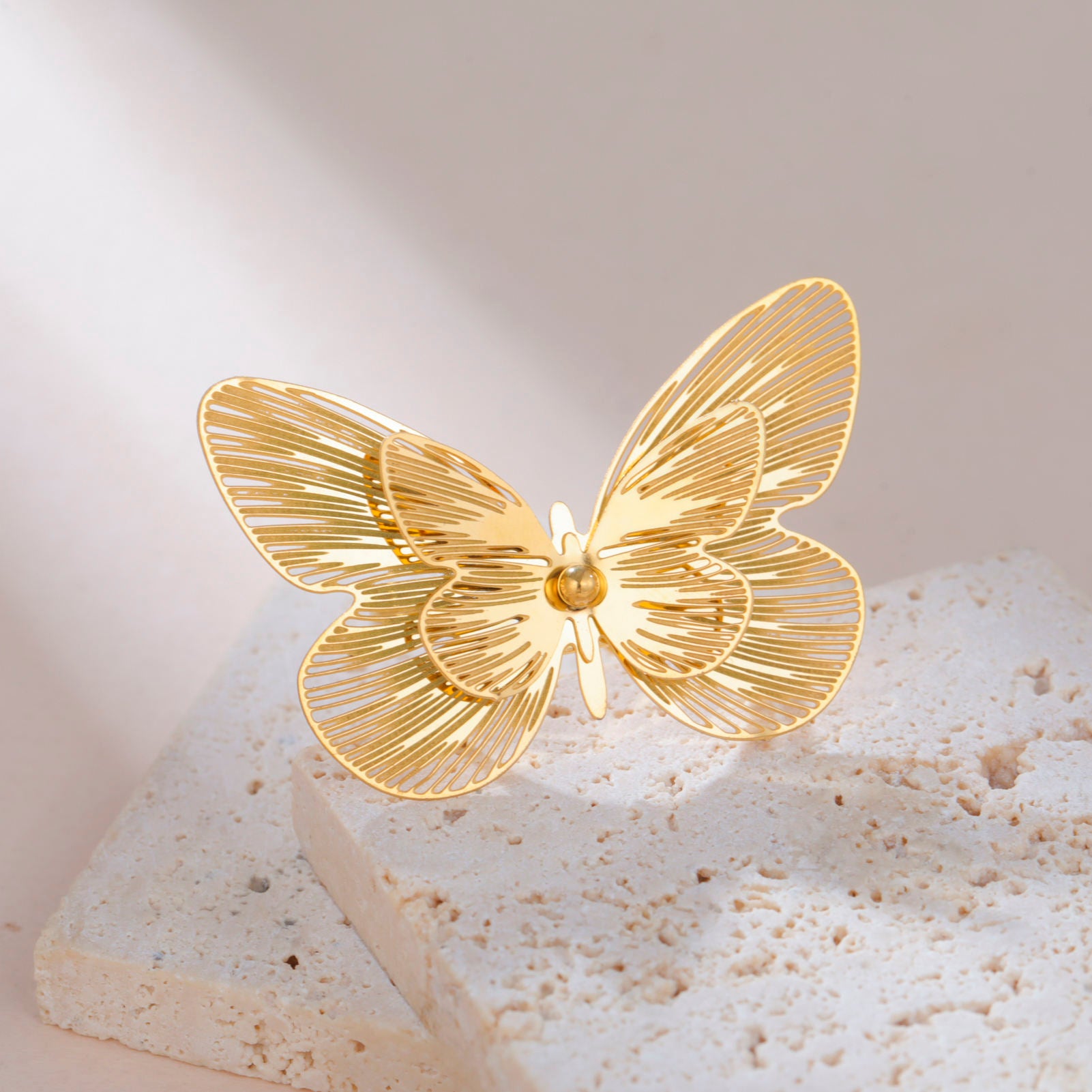 Gold Butterfly Ring