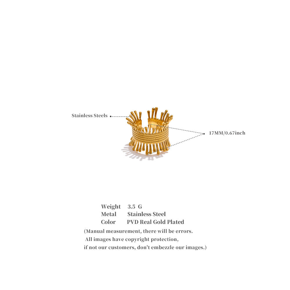 Sunburst Textured Ring