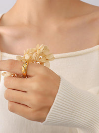 Star Studded Gold Band Ring