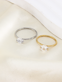 Solitaire Crystal Ring