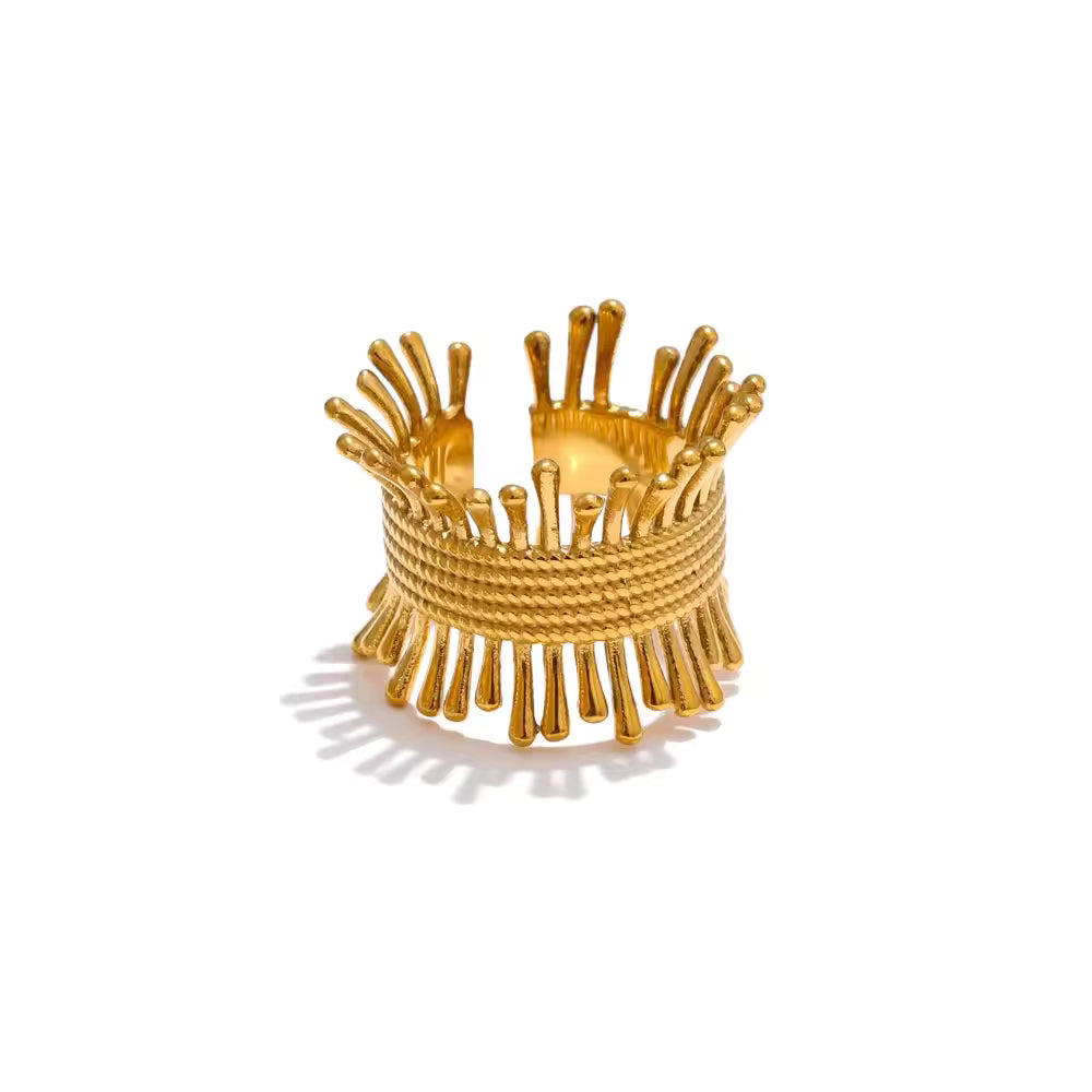 Sunburst Textured Ring
