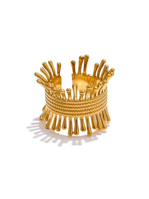 Sunburst Textured Ring