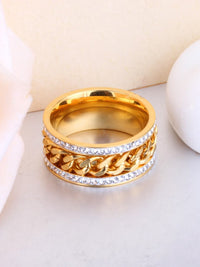 Chain Spinner Crystal Ring