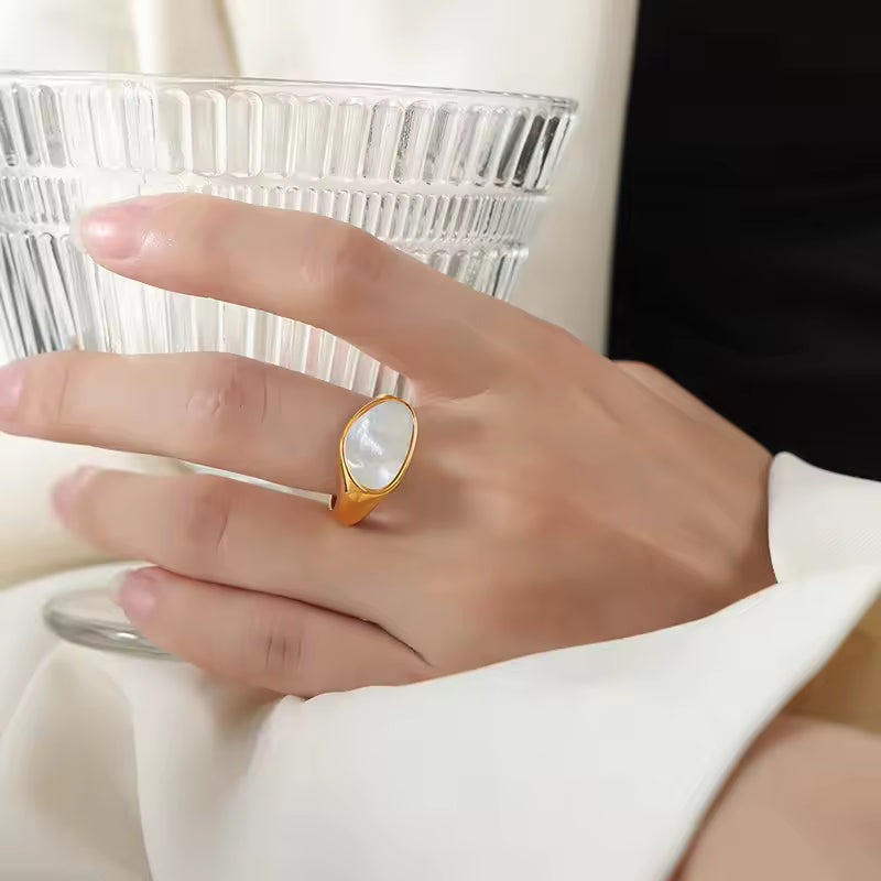 Mother of Pearl Open Ring