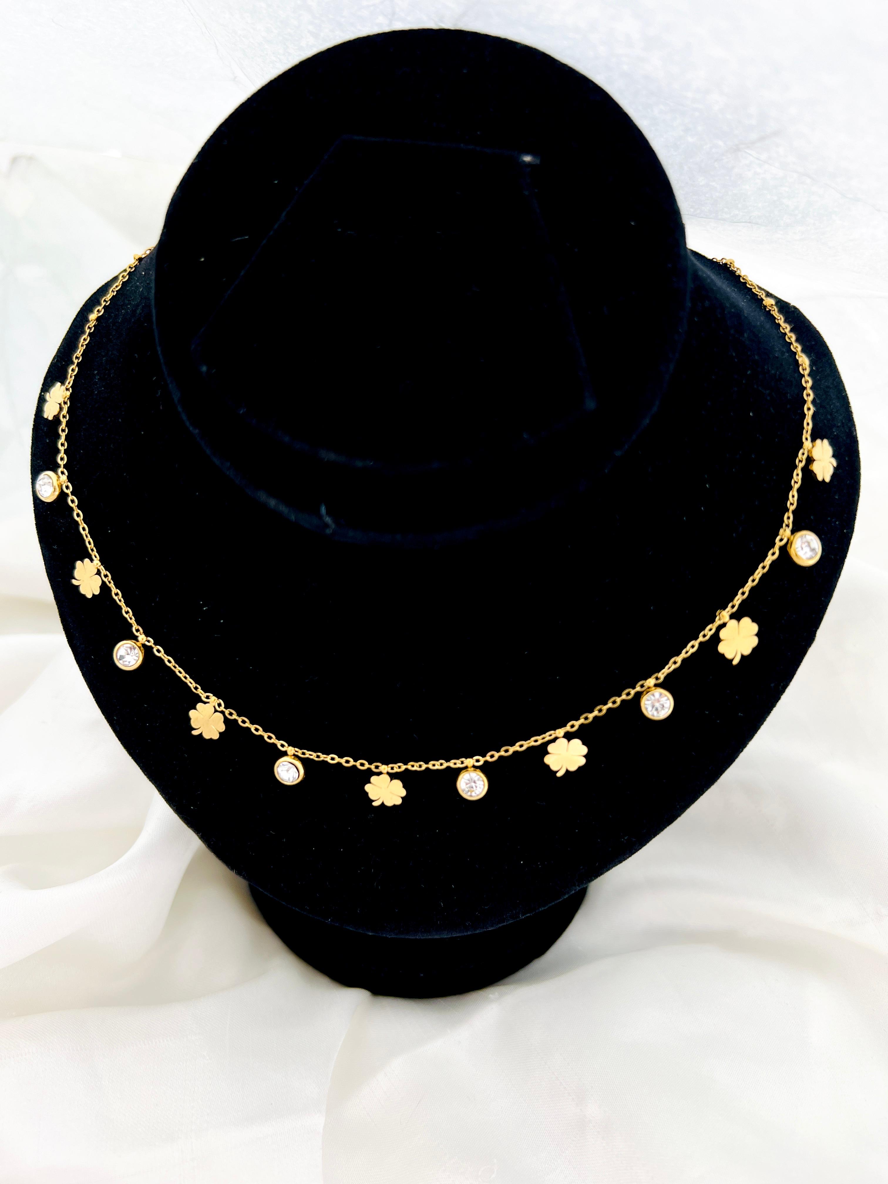 Crystal Leaf Necklace