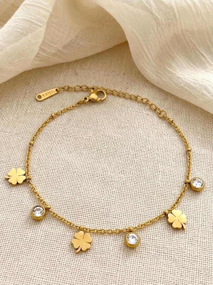 Crystal Leaf Bracelet