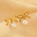 Bow Pearl Earrings