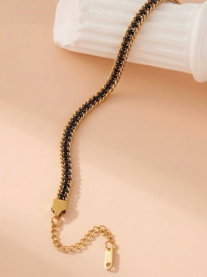 Crystal Tennis Chain Bracelet - Rainbow