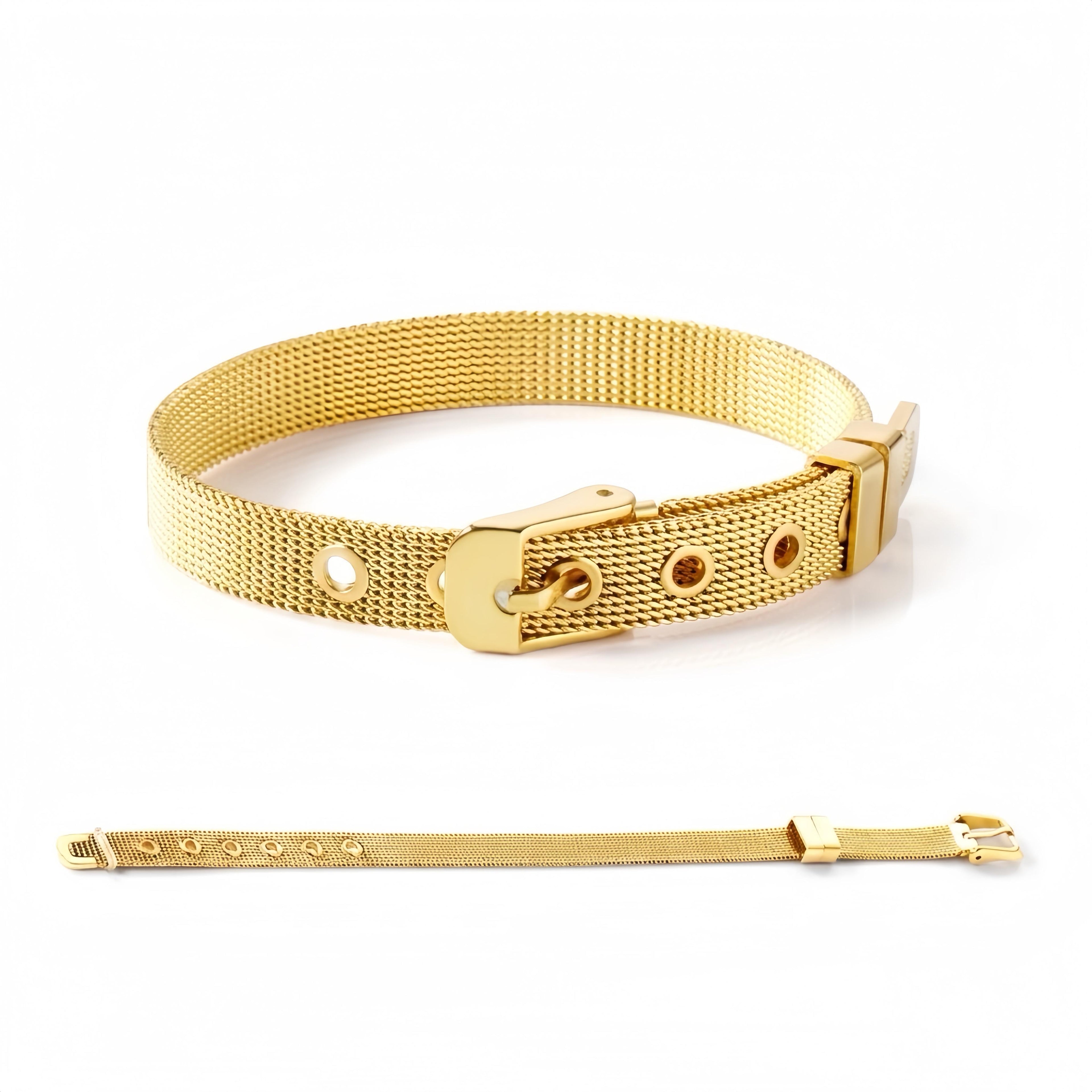 Mesh Belt Buckle Bracelet - Both Colors