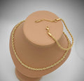 Gold Twisted Rope Chain Bracelet