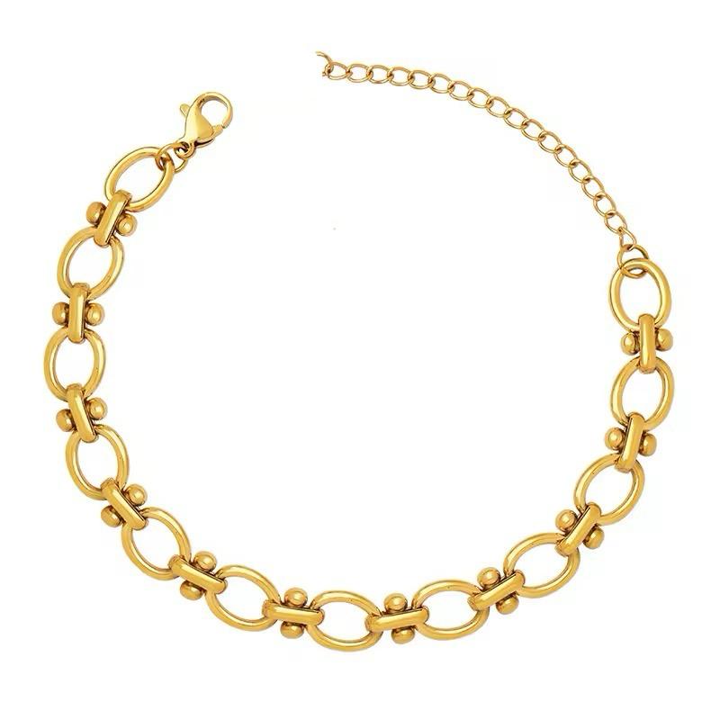 Chunky Oval Link Chain Bracelet Gold