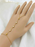 Crystal Station Hand Chain Ringlet Gold
