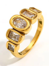 Cascade Crystal Statement Ring