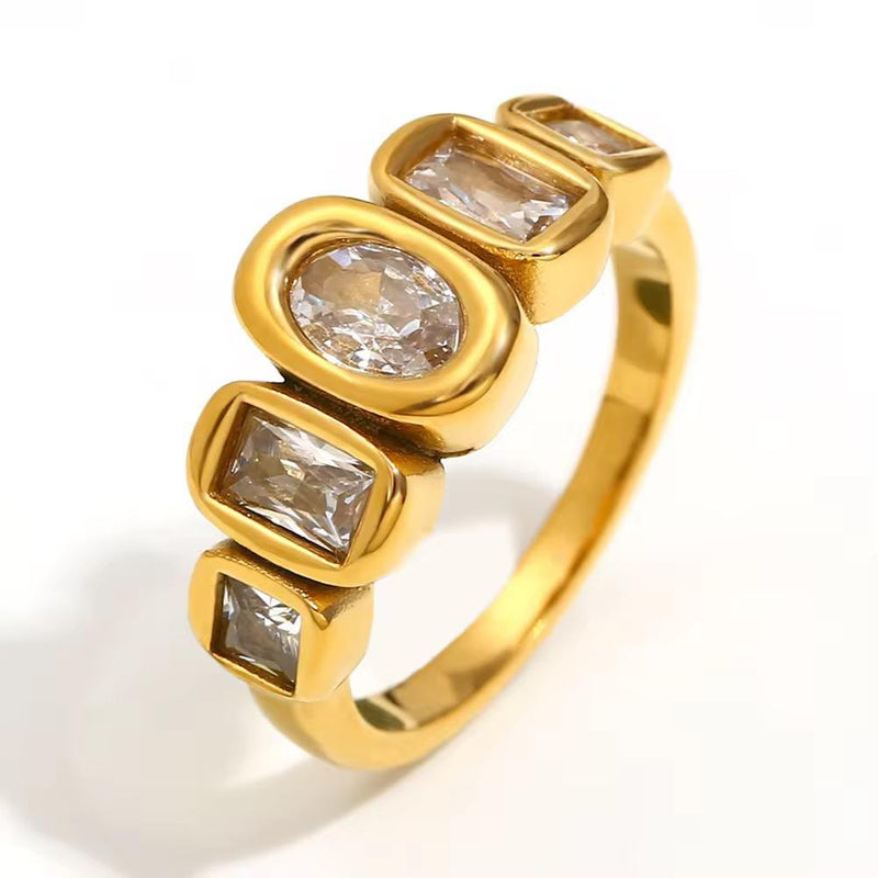Cascade Crystal Statement Ring