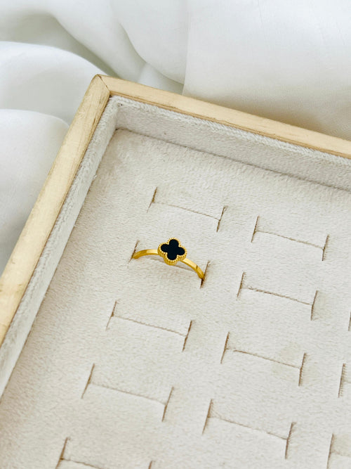 Clover Inlay Ring