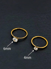 Solitaire Crystal Ring